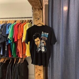 Vintage Elvis Presley Black Graphic T-Shirt